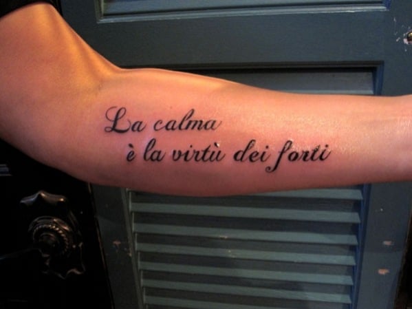 phrase italienne pour tatouage