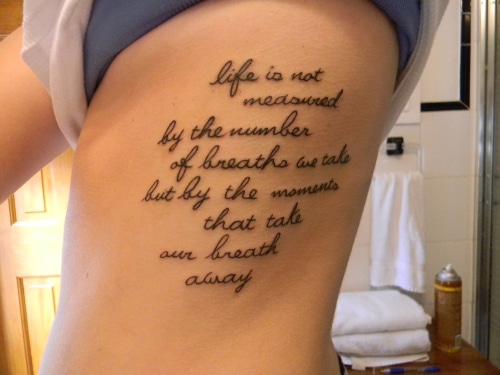 phrase tatouage sur la vie