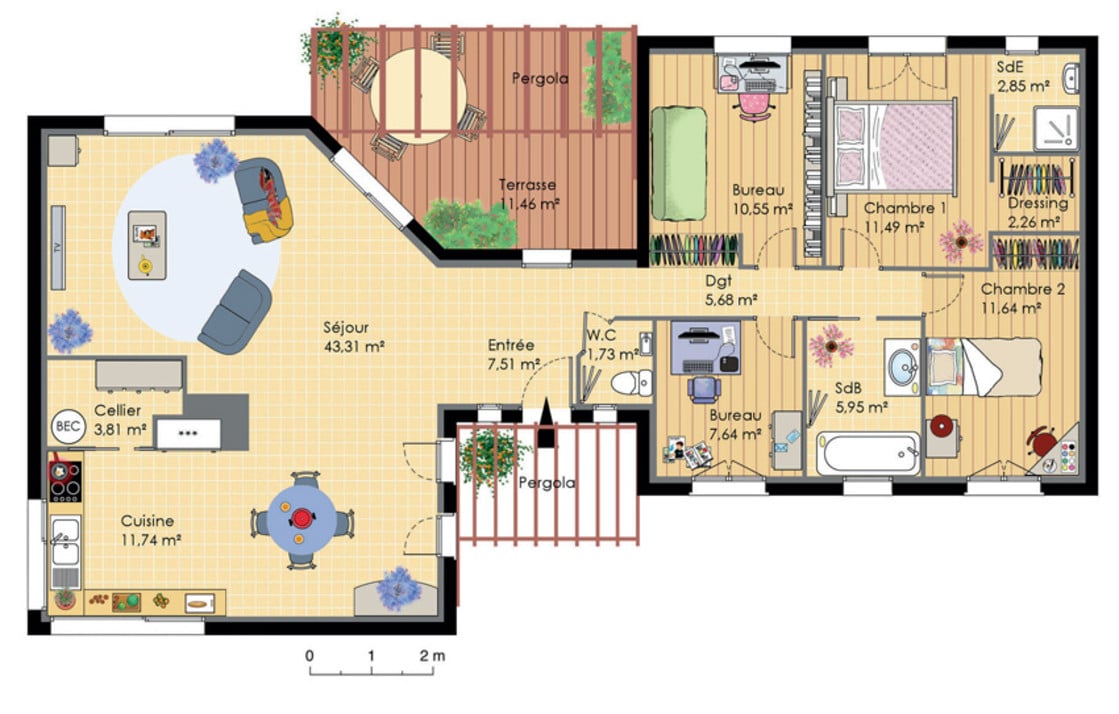 plan architectural pour maison