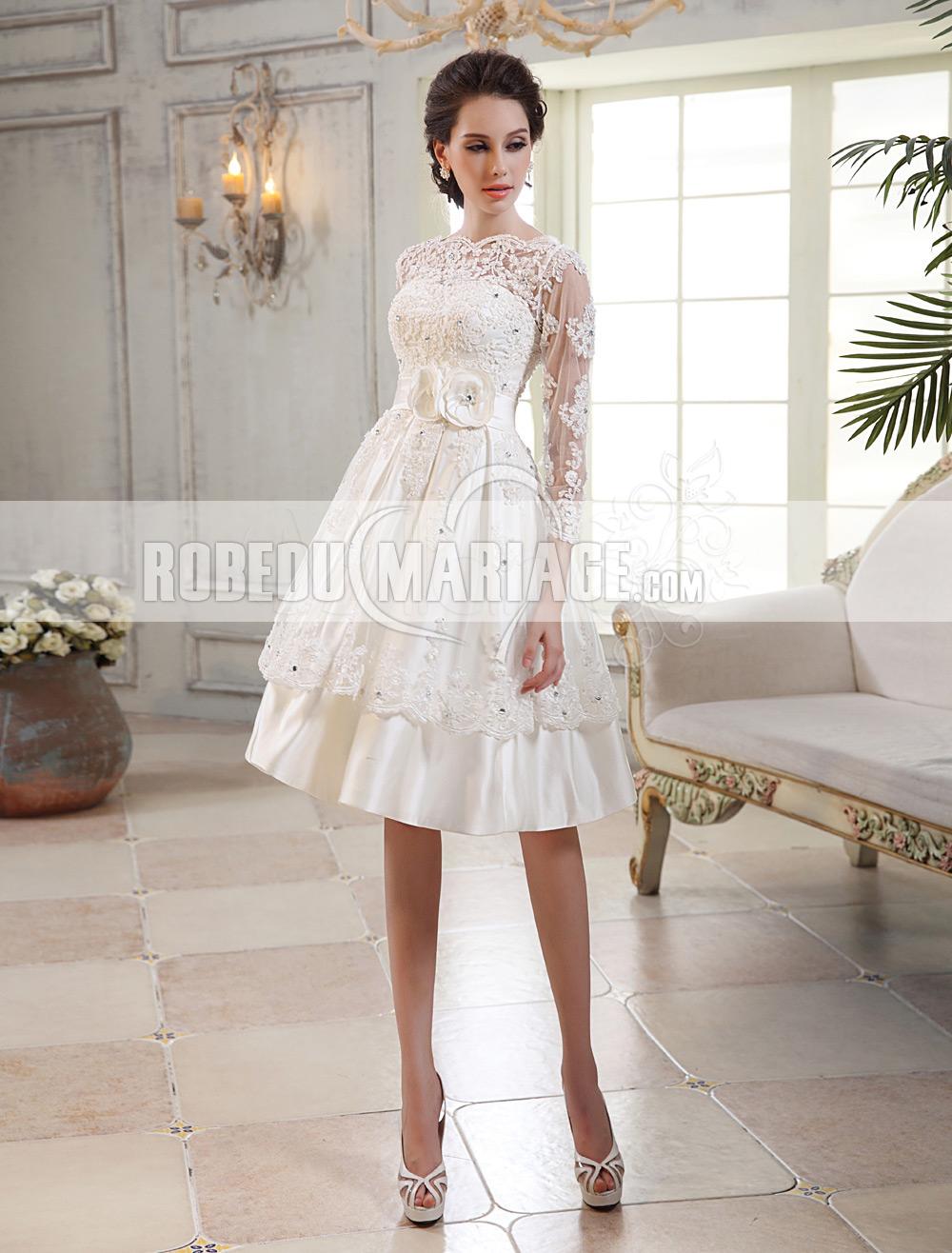 robe de mariée courte dentelle