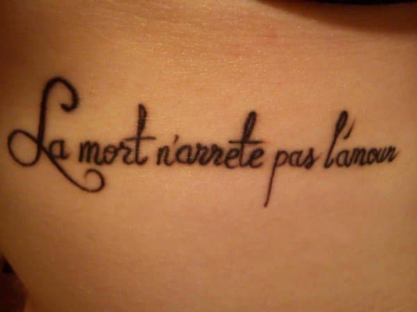 phrase amour tatouage