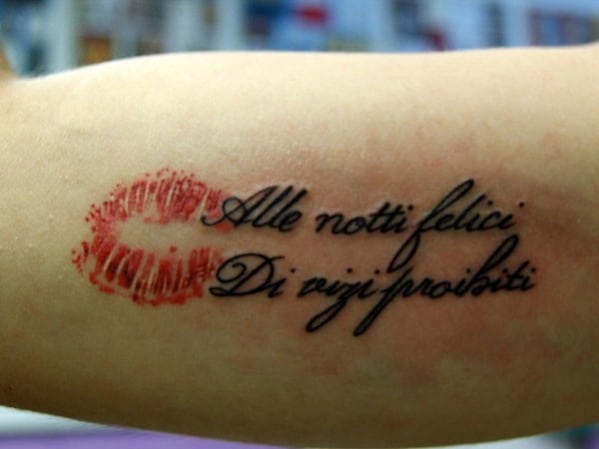 phrase italienne tatouage