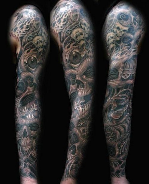 tatouage bras entier homme