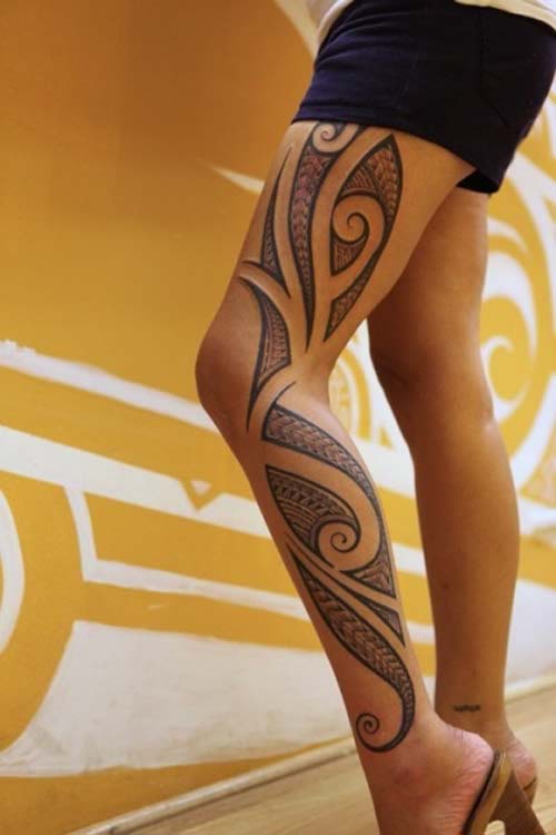 tatouage femme jambe