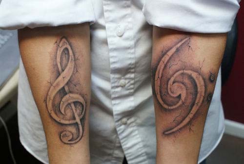 tatouage musique homme