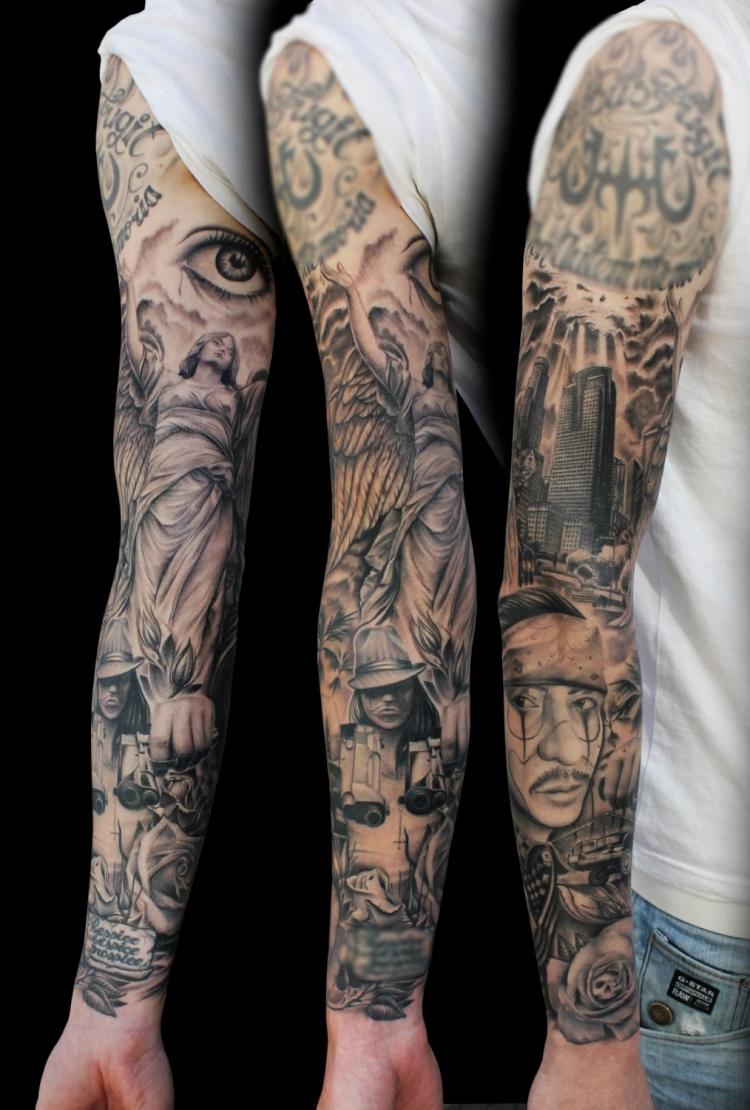 tatouage sur bras homme