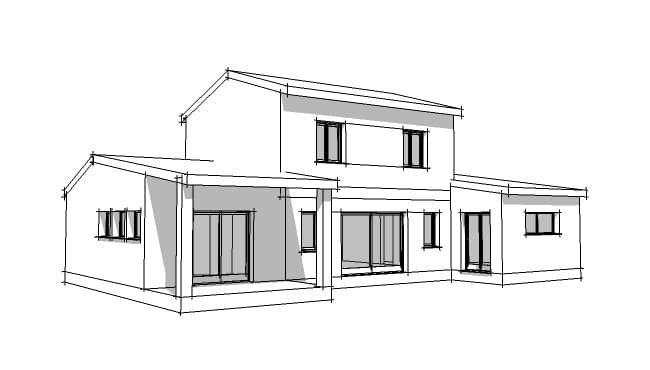 dessin de maison d architecte