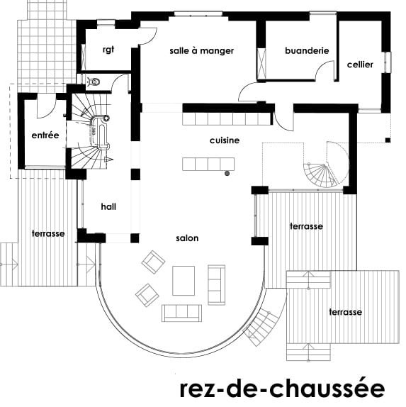 plan architecte villa