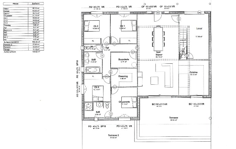 plan construction maison ossature bois