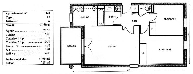 plan d appartement t3