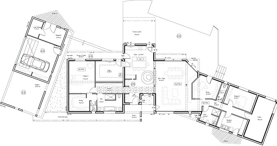 plan d architecture des villas