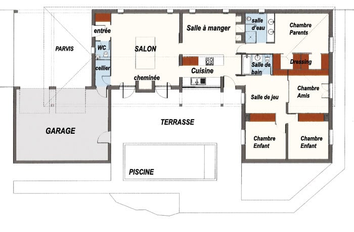 plan de construction maison moderne