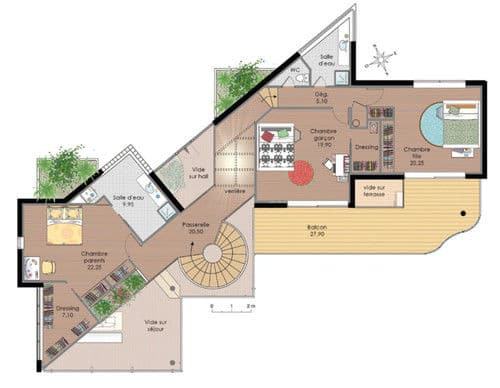 plan maison d architecte