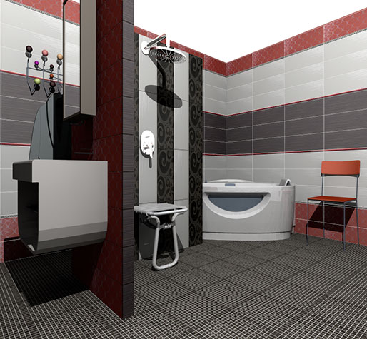Simulation 3d salle de bain