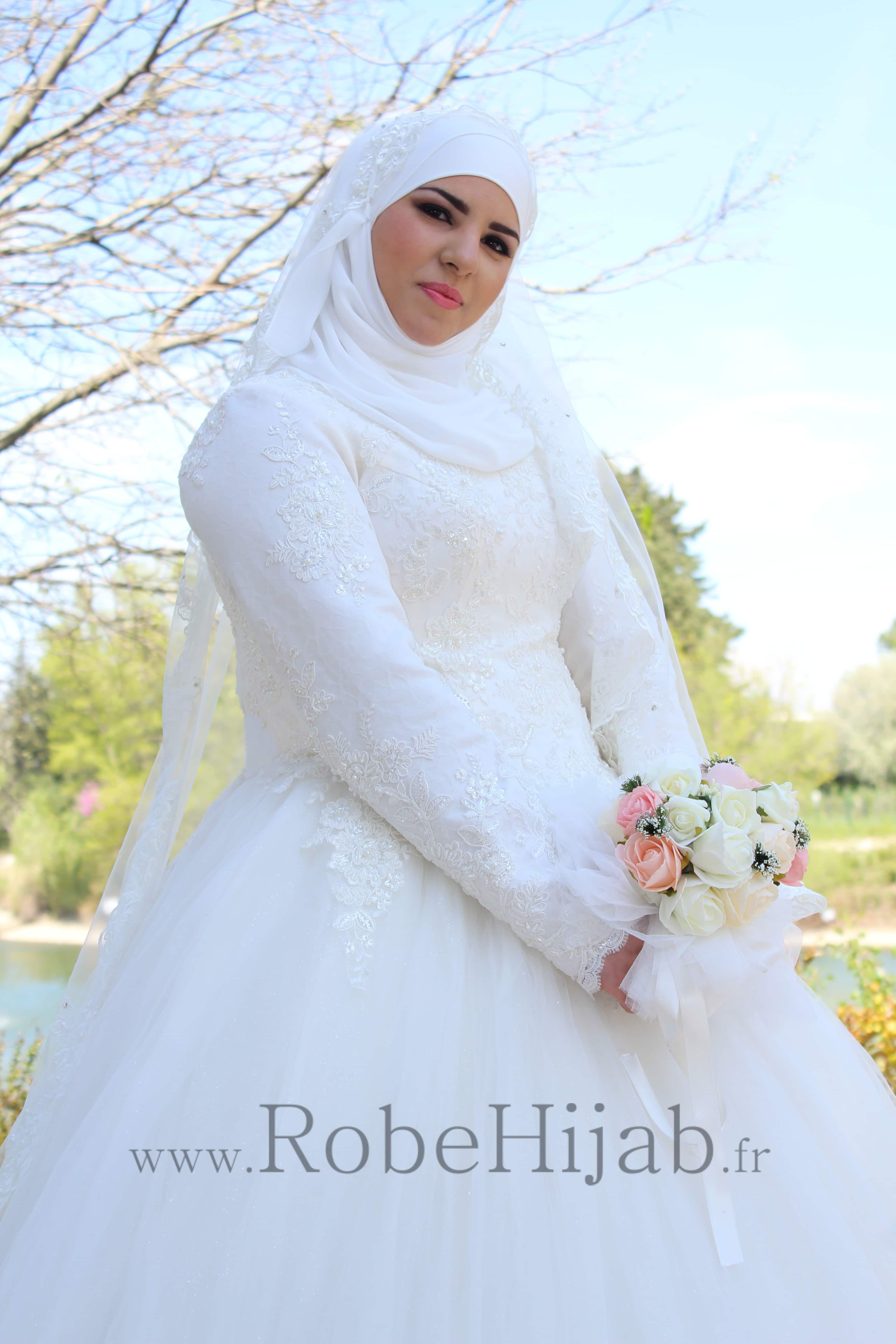 robe de mariée hijab